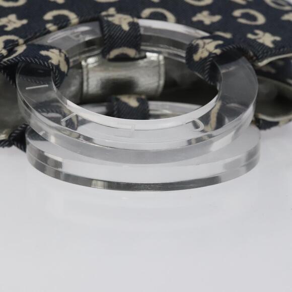 CELINE C Macadam Canvas Hand Bag Navy - Picture 7 of 12